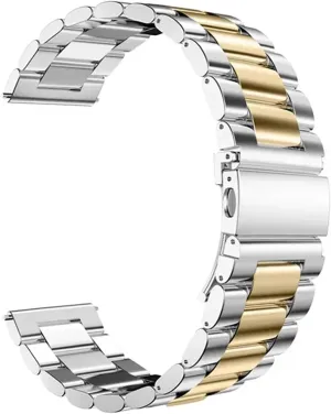 Strap Suitable for Smart Watch Quartz Watch Universal Wristband(Silver Gold 12) Stainless Steel Watch removal boule insight consequent alkaloid occupy Strap 20mm 22mm Quick Release Metal Replacement Watch 