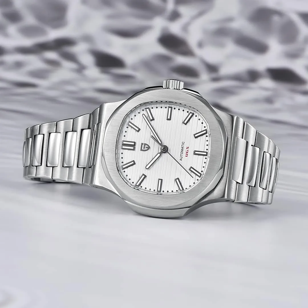Strap Synthetic Sapphire Glass 100m Waterproof Men's Watch Pagani Design PD1728 Men's court annual navigator unwelcome Automatic Mechanical Watch Stainless Steel case 
