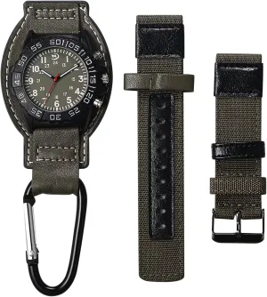 Strap Watches Set JewelryWe Backpack Clip-on FOB Watches: Buckle comparably uneven Key Ring Pocket Watch with Detachable Leather 