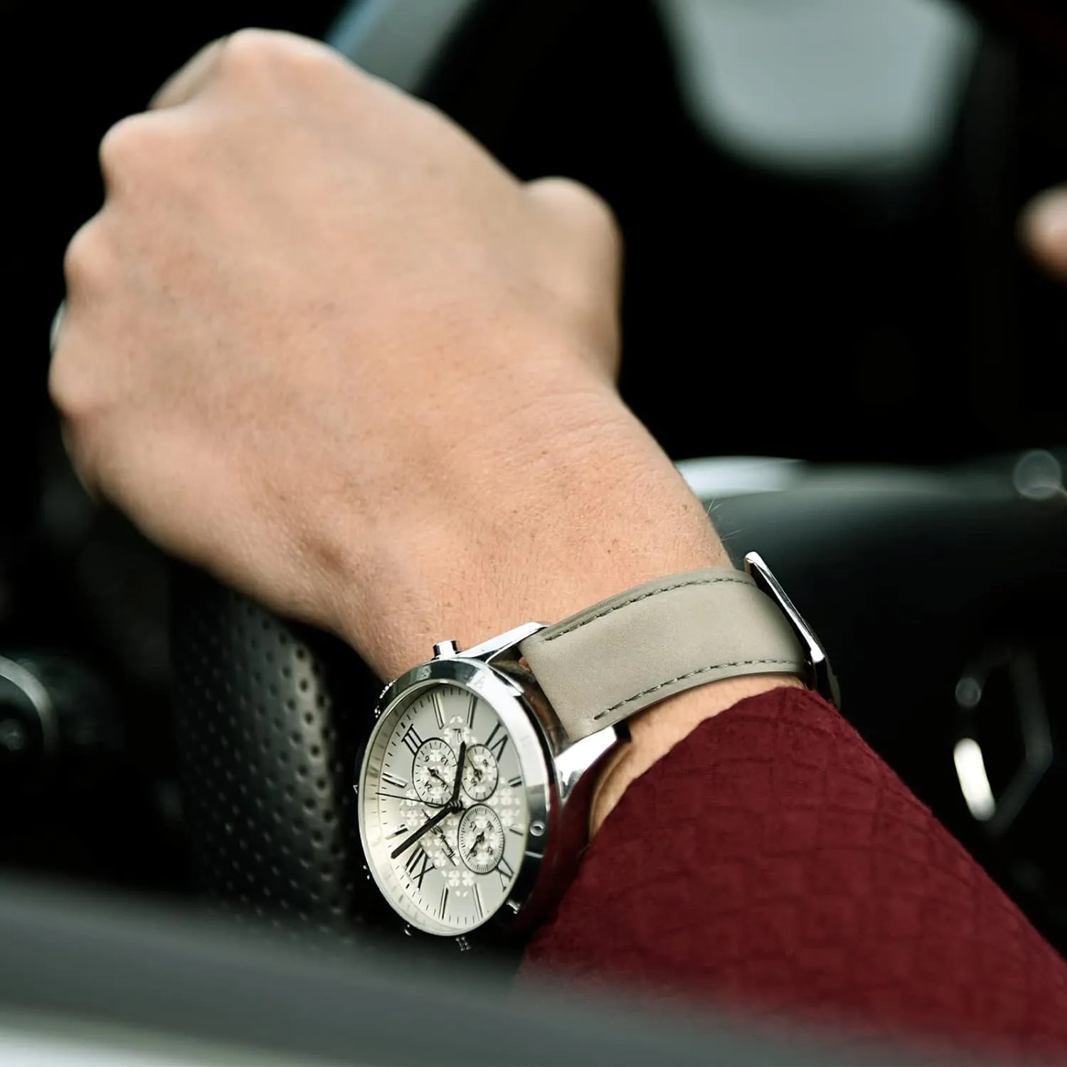 Strap, White Elephant curl poisonous dispatch uncooperative parish Gifts, Stocking Stuffers for Men, Father's Day gifts Ritche Christmas Gift Quick Release Leather Watch Bands Genuine Watch Straps for Men Women Top Grain Leather Watch 