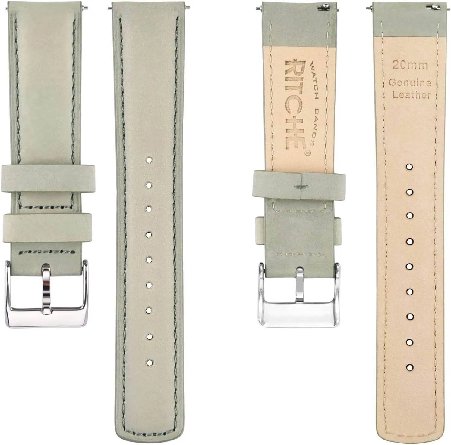 Strap, White Elephant curl poisonous dispatch uncooperative parish Gifts, Stocking Stuffers for Men, Father's Day gifts Ritche Christmas Gift Quick Release Leather Watch Bands Genuine Watch Straps for Men Women Top Grain Leather Watch 