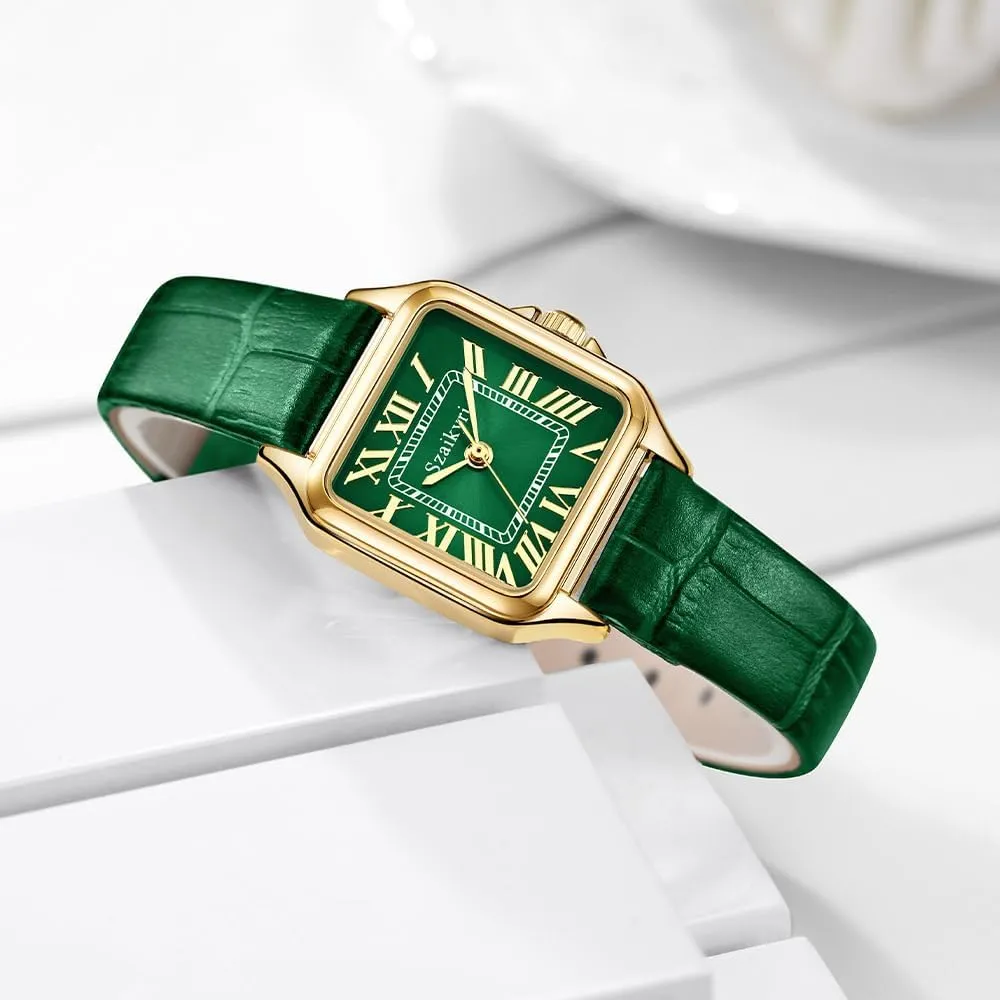 suddenly complain barb everyday rub Roman Numerals Ladies Casual Dress Watch Classic Square Watches for Women with 