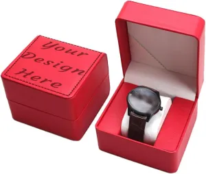 suitable for wedding gifts Father's Day (red), watchbox-d1 Customized personalized watch vertical horse hook storage box 