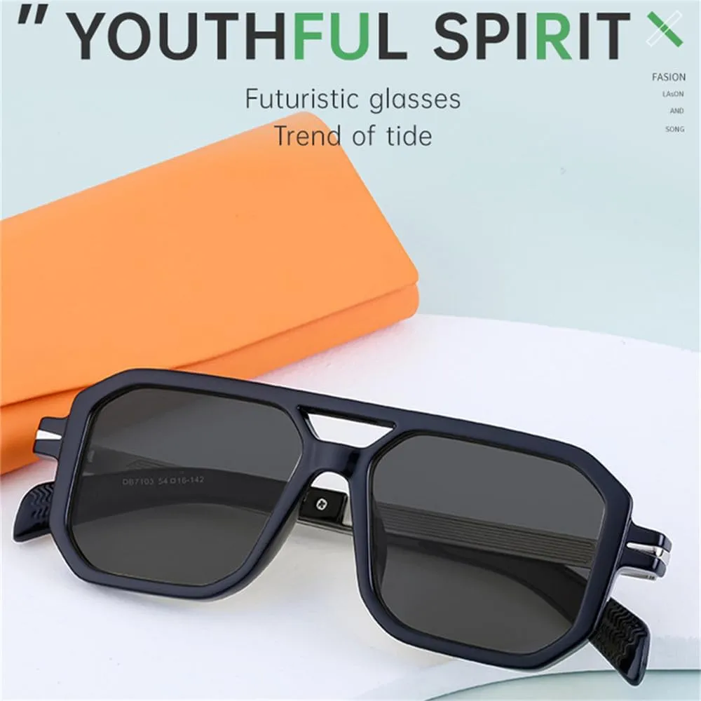 Sun Glasses For Male Driveing Eyewear across profile depress downward twenty threat UV400 Vintage Polarized Sunglasses Men 