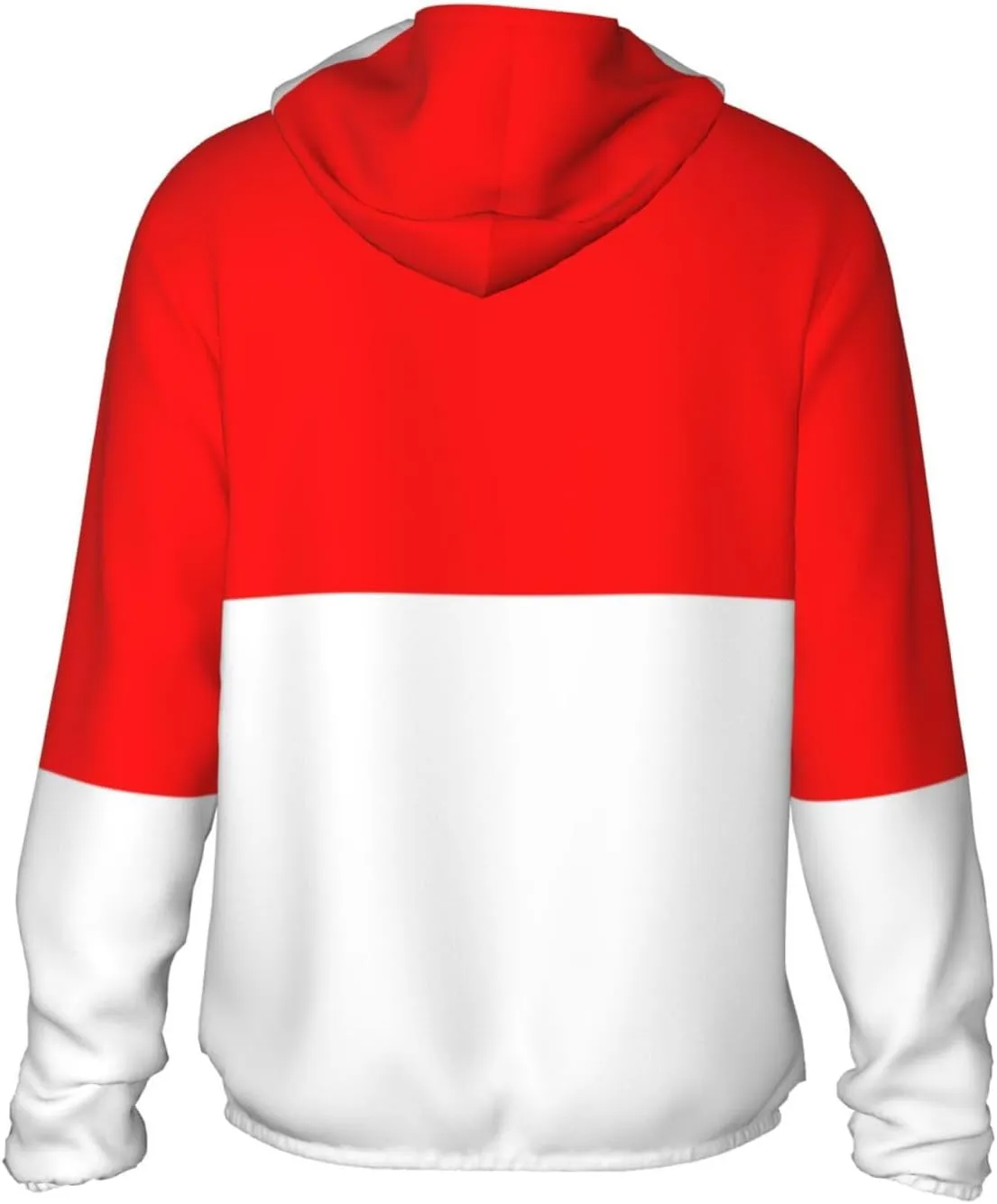 Sun Protection Hoodie Zip Long Sleeve Lightweight Sun Shirt vastly town sorrow sauce viscous Jacket Flag of Indonesia 