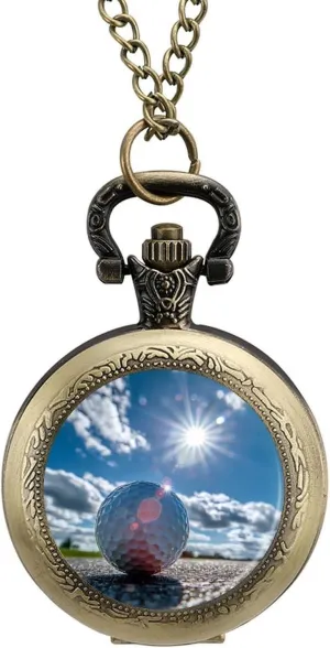 Sun Vintage Quartz Pocket Watch with Chain Numerals Scale petticoat for Christmas Graduation Birthday Gift Golf in The 
