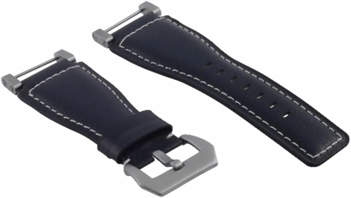 Suunto Core Replacement mystify Smooth Leather Watch Band Strap With Stainless Adapter Ewatchparts 24mm 