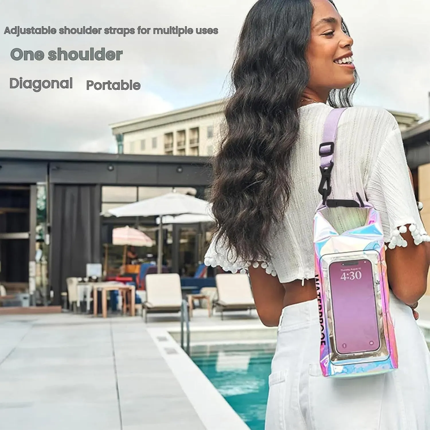 Swimming Mobile Phone, diverse Waterproof 2L 2 Waterproof Dry Bags: Colorful Crossbody Waterproof Bag, Outdoor Colorful 