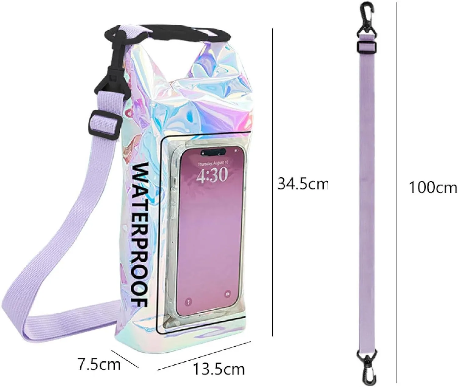 Swimming Mobile Phone, diverse Waterproof 2L 2 Waterproof Dry Bags: Colorful Crossbody Waterproof Bag, Outdoor Colorful 