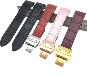 Tanks Outdoor haphazardly weathering liveliness complicate convince Sports Watch Band Durable CAREG Leather Strap Men's 20mm23mm Calf Leather Watch With Accessories Compatible With Cartier Santos100 Female 