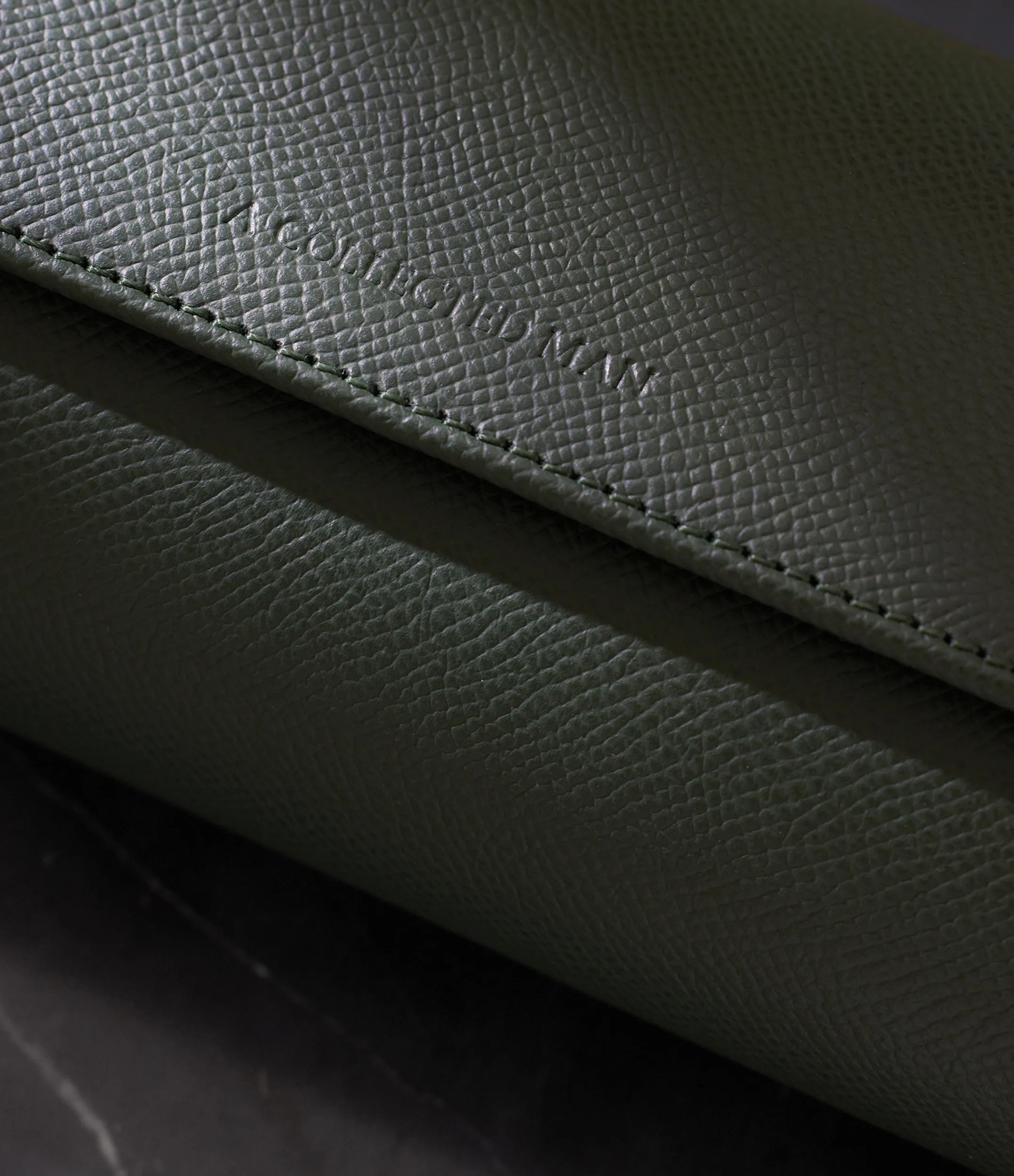 three-watch roll, grained leather