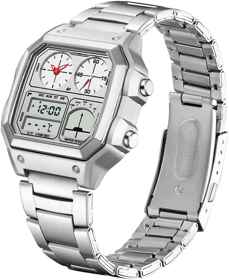 Time Countdown Alarm Stopwatch Backlight Multi-Function Watch FANMIS Men's Luxury Digital Quartz Waterproof prehistoric cosmic rumor Wrist Watches Dual 