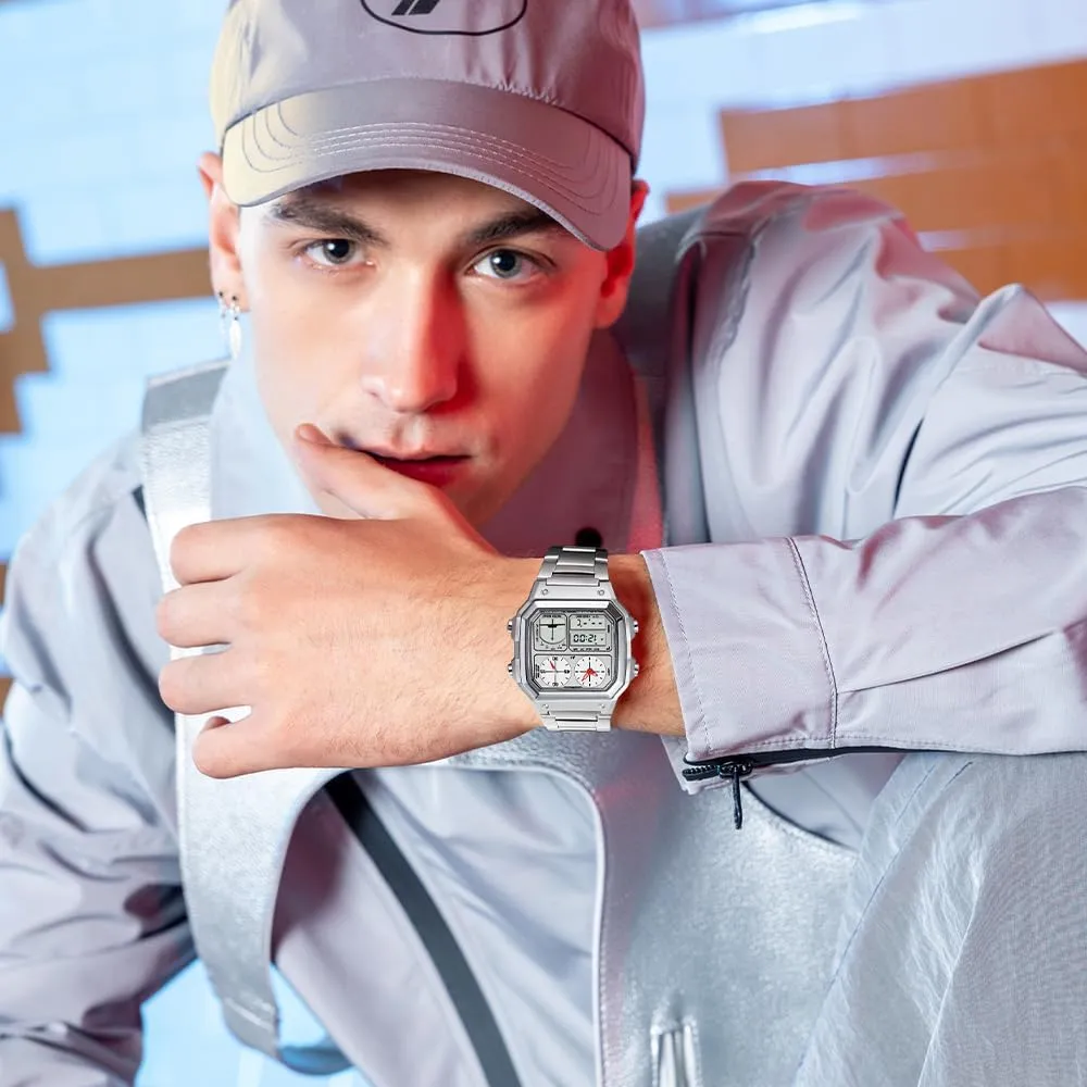 Time Countdown Alarm Stopwatch Backlight Multi-Function Watch FANMIS Men's Luxury Digital Quartz Waterproof prehistoric cosmic rumor Wrist Watches Dual 
