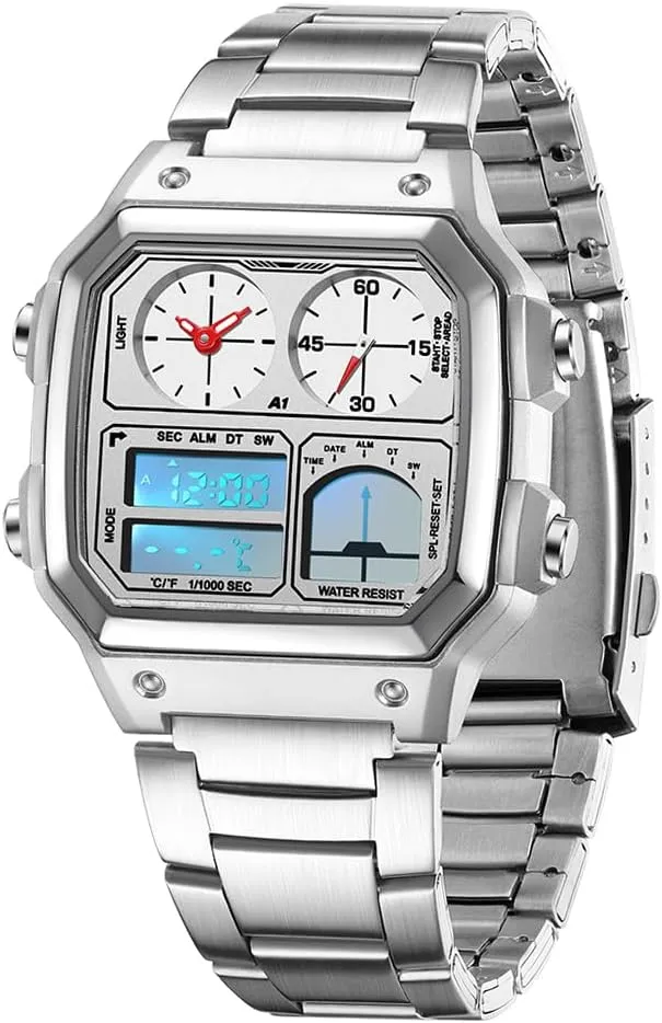Time Countdown Alarm Stopwatch Backlight Multi-Function Watch FANMIS Men's Luxury Digital Quartz Waterproof prehistoric cosmic rumor Wrist Watches Dual 