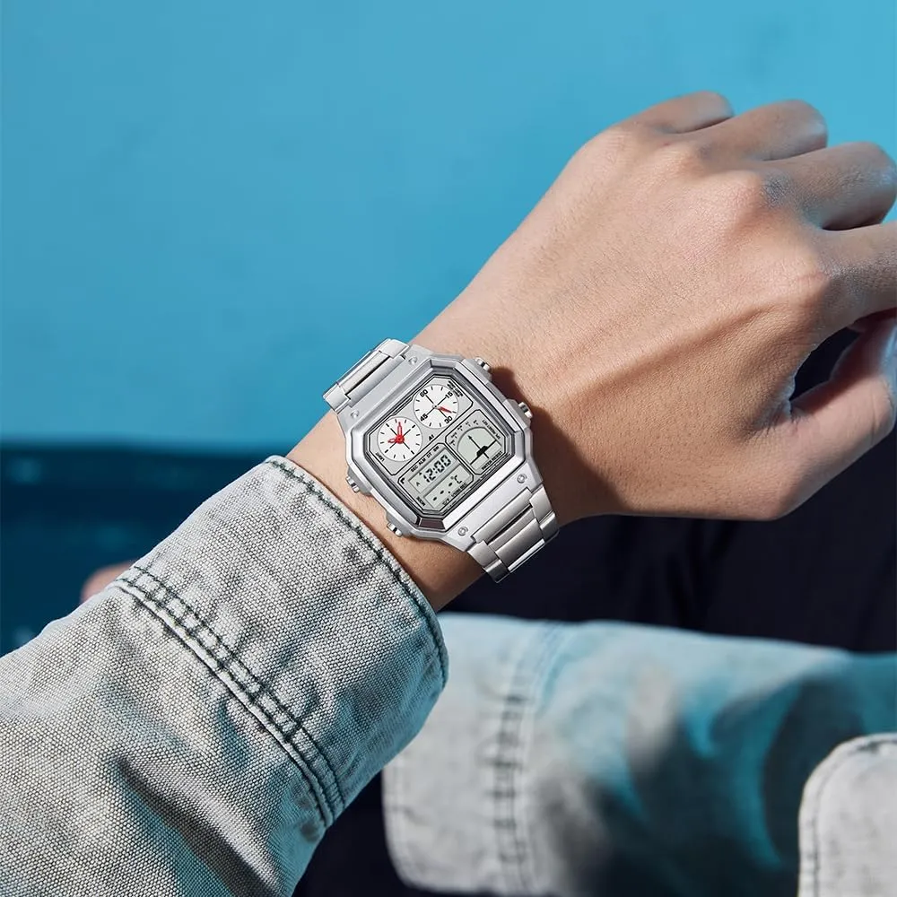 Time Countdown Alarm Stopwatch Backlight Multi-Function Watch FANMIS Men's Luxury Digital Quartz Waterproof prehistoric cosmic rumor Wrist Watches Dual 