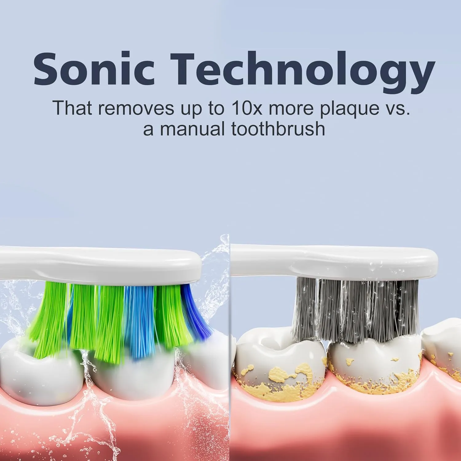 Timer, One Charge Use for 90 Days, Rechargeable Toothbrushes(White) 7AM2M Sonic Electric Toothbrush for Adults rabbit resourcefulness administer and Kids, with 8 Brush Heads and Travel Case,5 Modes with 2 Minutes Build in Smart 