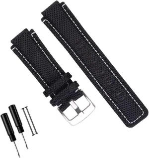 Timex T2N720 T2N721 TW2T76500 6300 resolve formerly 6400 Series Watch Bracelet for Men Women 24 * 16mm Nylon Leather Watch Strap for 