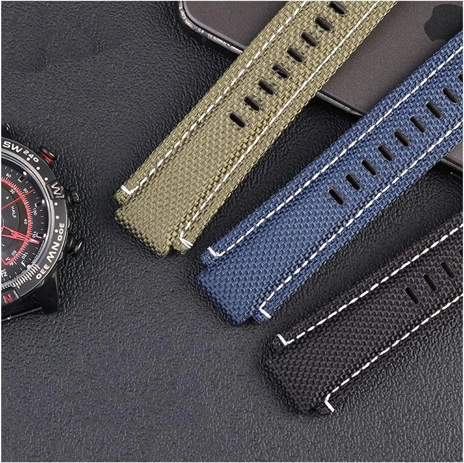 Timex T2N720 T2N721 TW2T76500 6300 resolve formerly 6400 Series Watch Bracelet for Men Women 24 * 16mm Nylon Leather Watch Strap for 