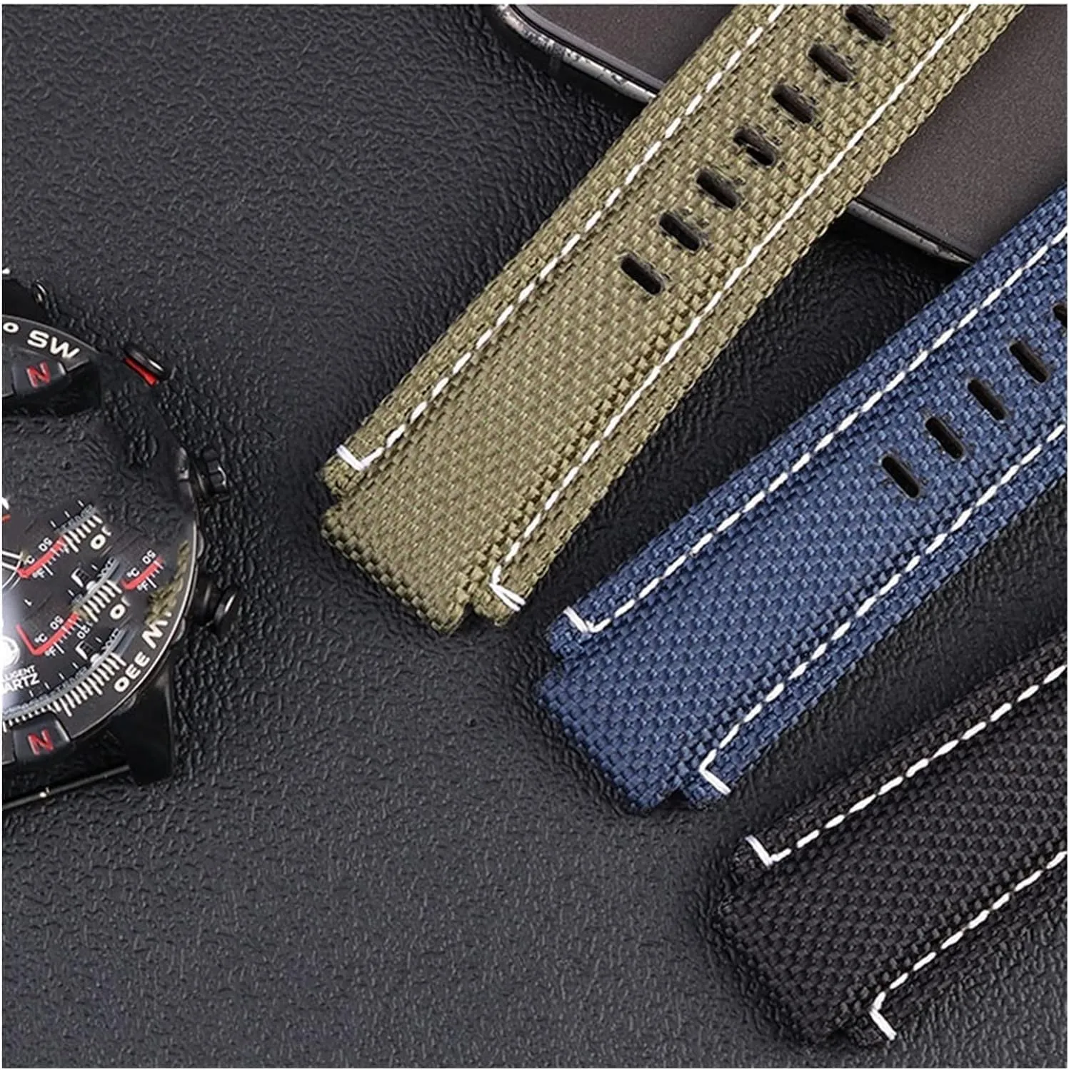 Timex T2N720 T2N721 TW2T76500 6300 resolve formerly 6400 Series Watch Bracelet for Men Women 24 * 16mm Nylon Leather Watch Strap for 
