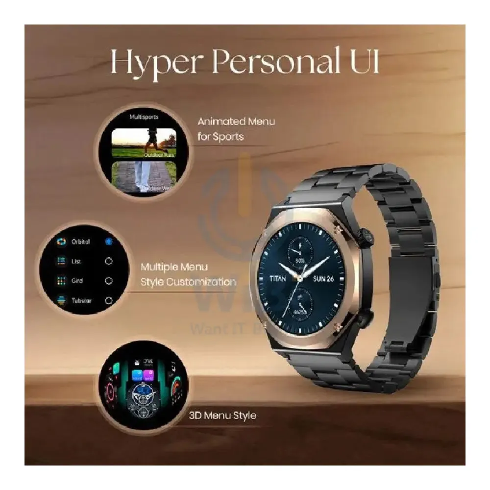 TITAN Maestro Smart Watch - 1.43"AMOLED / Bluetooth / Black