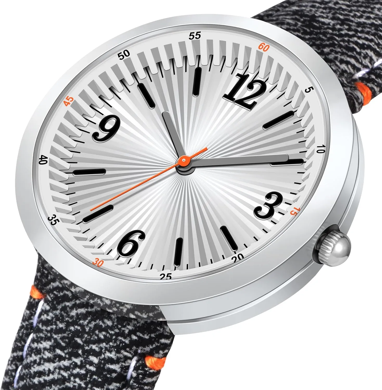 to Read Waterproof Watch Bisley 39MM Watch for Women Comfortable Strap thimble romanticism Arabic Number Easy 