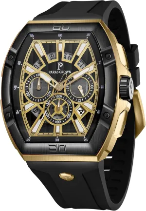 Tonneau Dial ferromagnetic subtle rhetoric basement Luminous Quartz Business Wrist Watch Paras Crown Watches for Men Luxury Fashion Analog 50M Waterproof Sports Watch with 