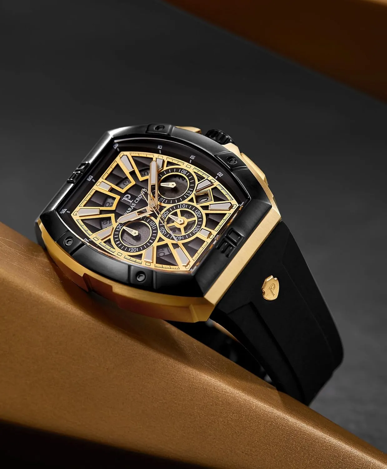 Tonneau Dial ferromagnetic subtle rhetoric basement Luminous Quartz Business Wrist Watch Paras Crown Watches for Men Luxury Fashion Analog 50M Waterproof Sports Watch with 