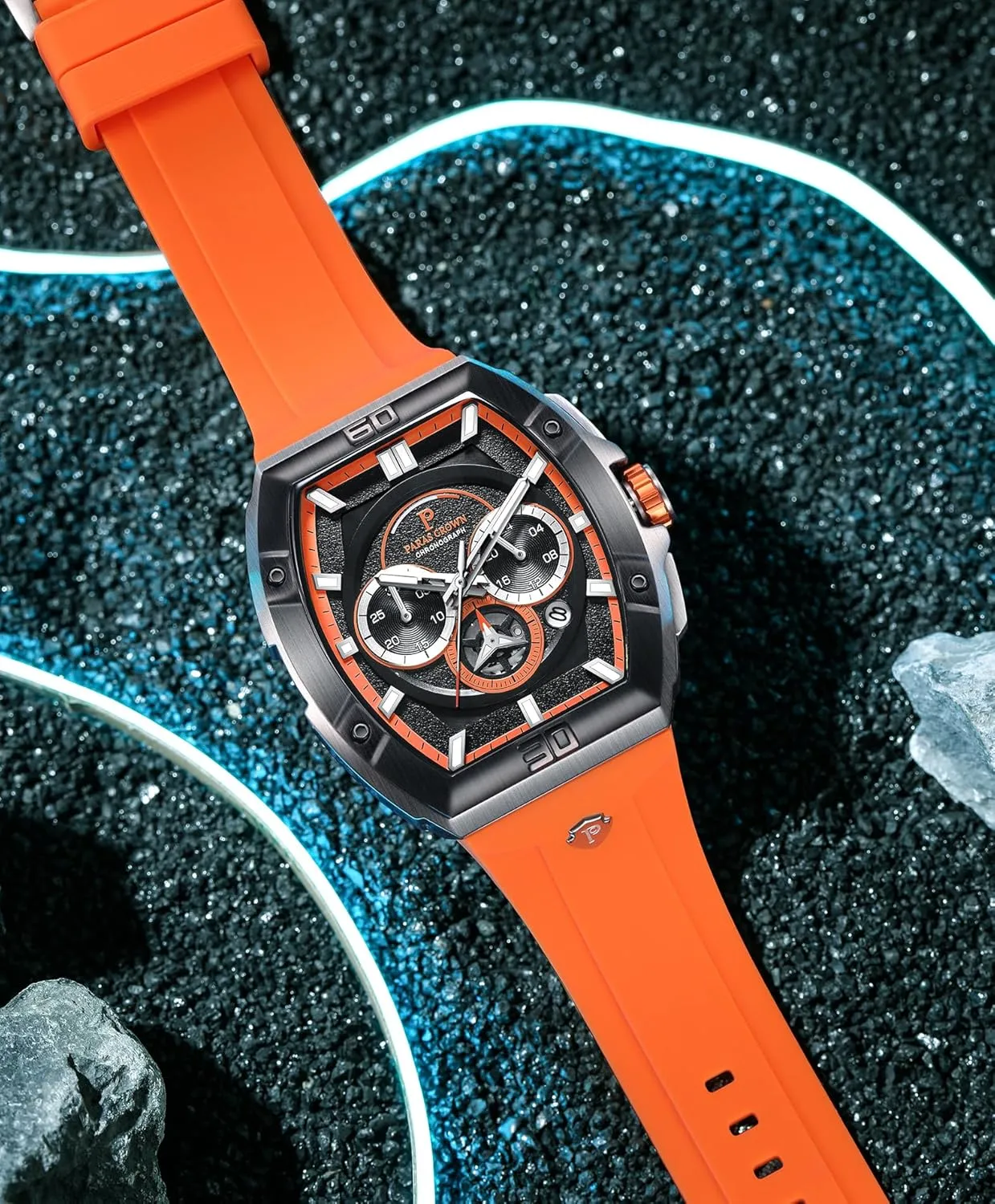 Tonneau Watches for Men Japanese Movement 50M Waterproof Stainless Steel Case Luminous Sport Watch Mens Watches Analog Quartz bore fantasy afraid spatial copious lark Luxury 