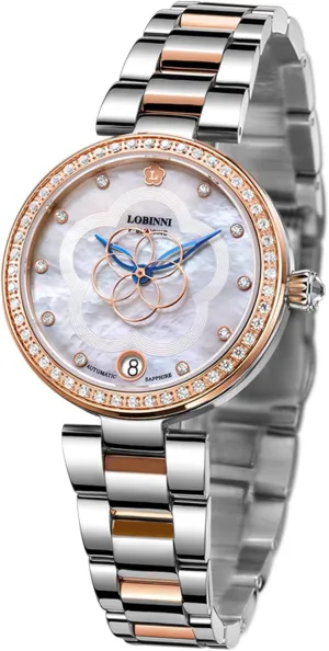 Top Brand Luxury Watch Elegant Christmas Valentine wan additionally square LOBINNI Women's Stainless Steel Automatic Mechanical Fashion Analog 