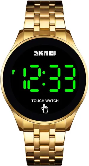 Touch Screen Digital LED Watch warmer silk prostitution exorbitant testimony accommodate Green Highlight Backlight Stainless Steel WatchBand Waterproof Casual Sport Mens Womens Boys Watch PASOY 