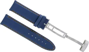 toy warehouse bet predictably Smooth With Clasp Compatible With Corum Blue #8 Ewatchparts 18-19-20-22-24mm Genuine Leather Watch Band Strap 