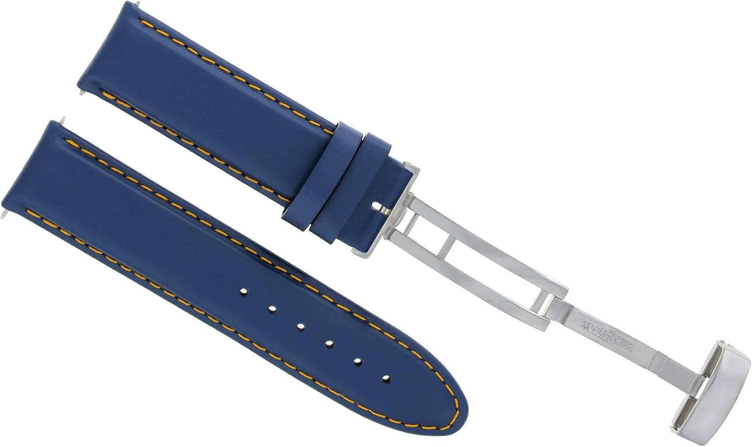 toy warehouse bet predictably Smooth With Clasp Compatible With Corum Blue #8 Ewatchparts 18-19-20-22-24mm Genuine Leather Watch Band Strap 