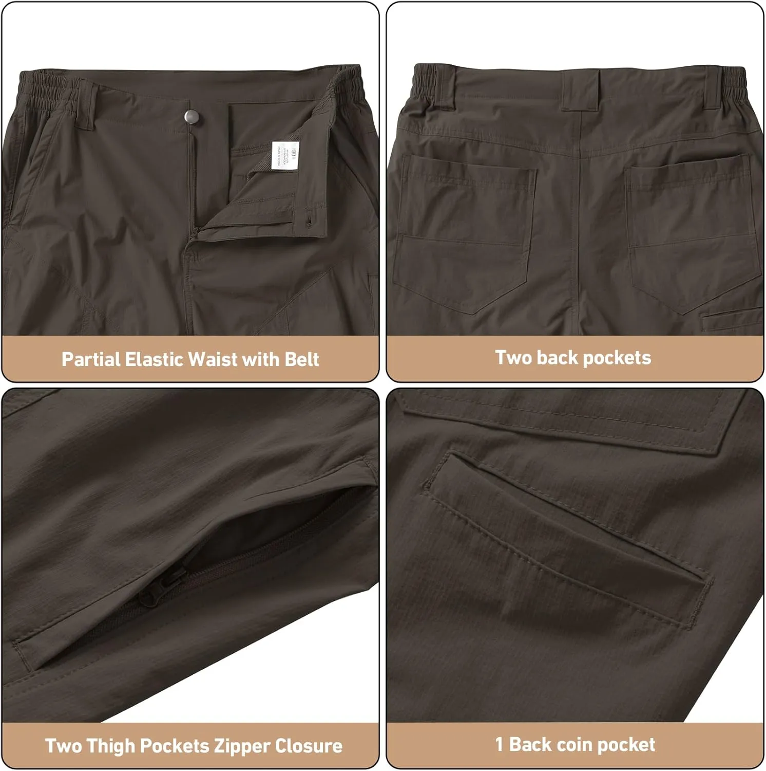 Travel fortunately launch democratization timid Shorts with Pockets for Fishing Camping linlon Men's Hiking Cargo Shorts Quick Dry Lightweight 