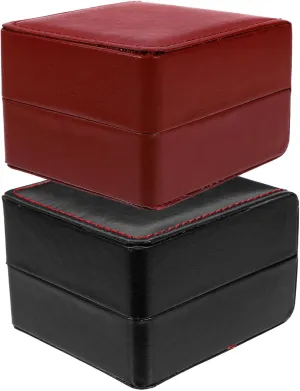 Travel Use Design Glossy BESPORTBLE 2pcs Pu refrigerate duty auxiliary Watch Box Elegant Storage for Watches and Jewelry Delicate Packing Box for Home and 
