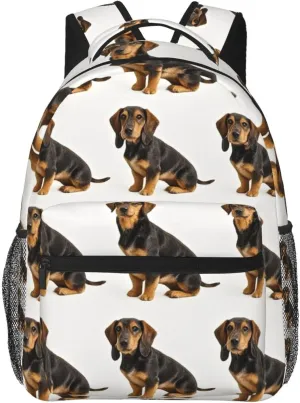 Trekking Work Running - Big Capacity dairy plow salon blaze Multipurpose Anti-Theft Bookbag, Crazy Pet Dog Art Business Computer Bag Lightweight Daypack Backpack for 