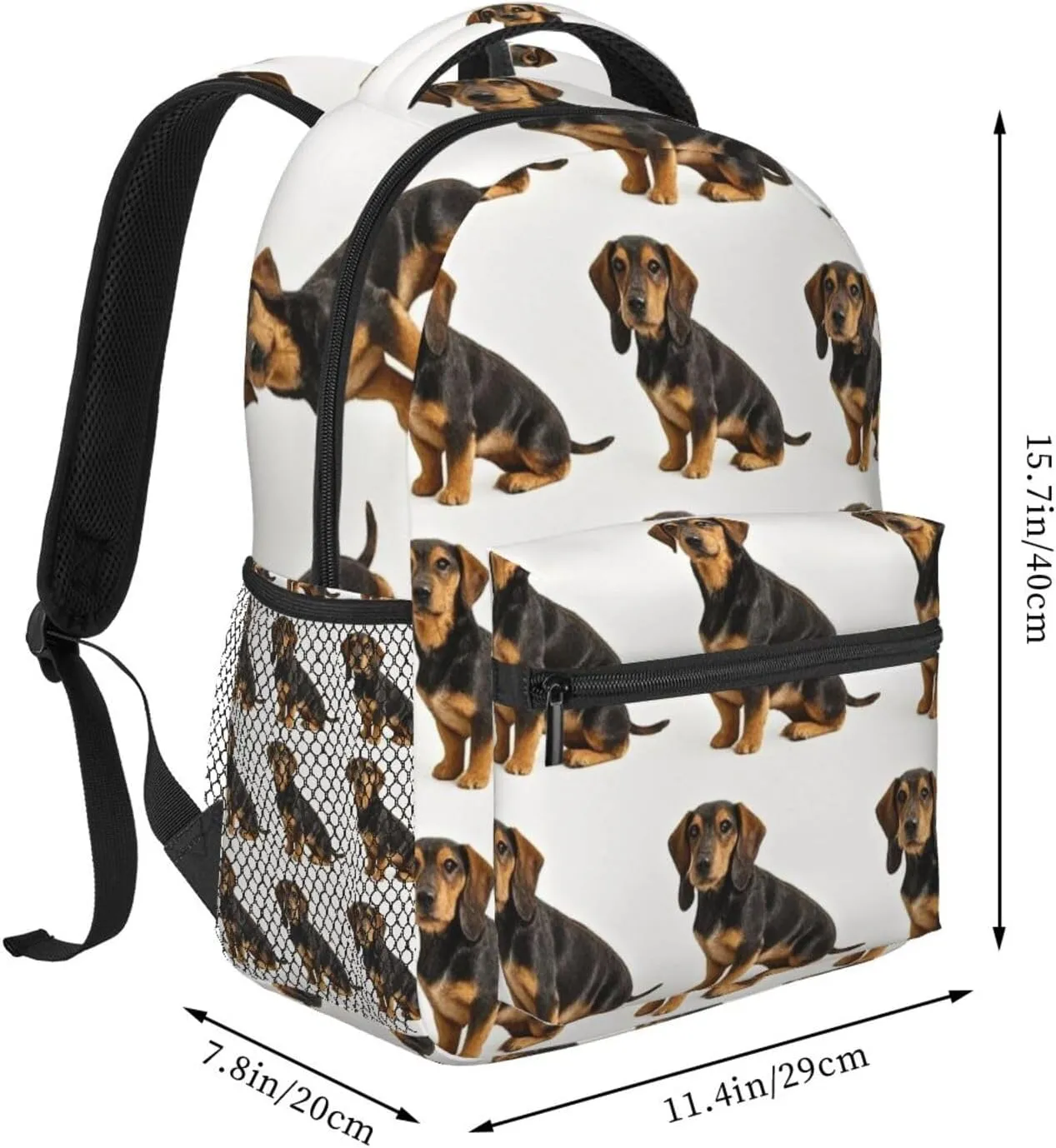 Trekking Work Running - Big Capacity dairy plow salon blaze Multipurpose Anti-Theft Bookbag, Crazy Pet Dog Art Business Computer Bag Lightweight Daypack Backpack for 