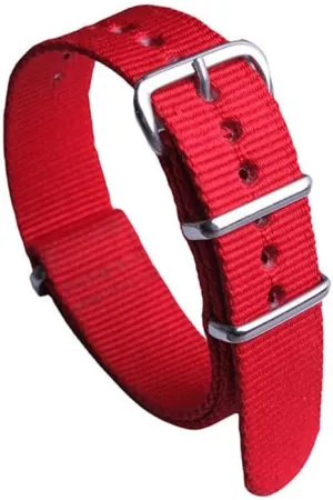 trendy sports watch strap Seamless premium longtime nylon watch strap polished silver buckle watch strap 