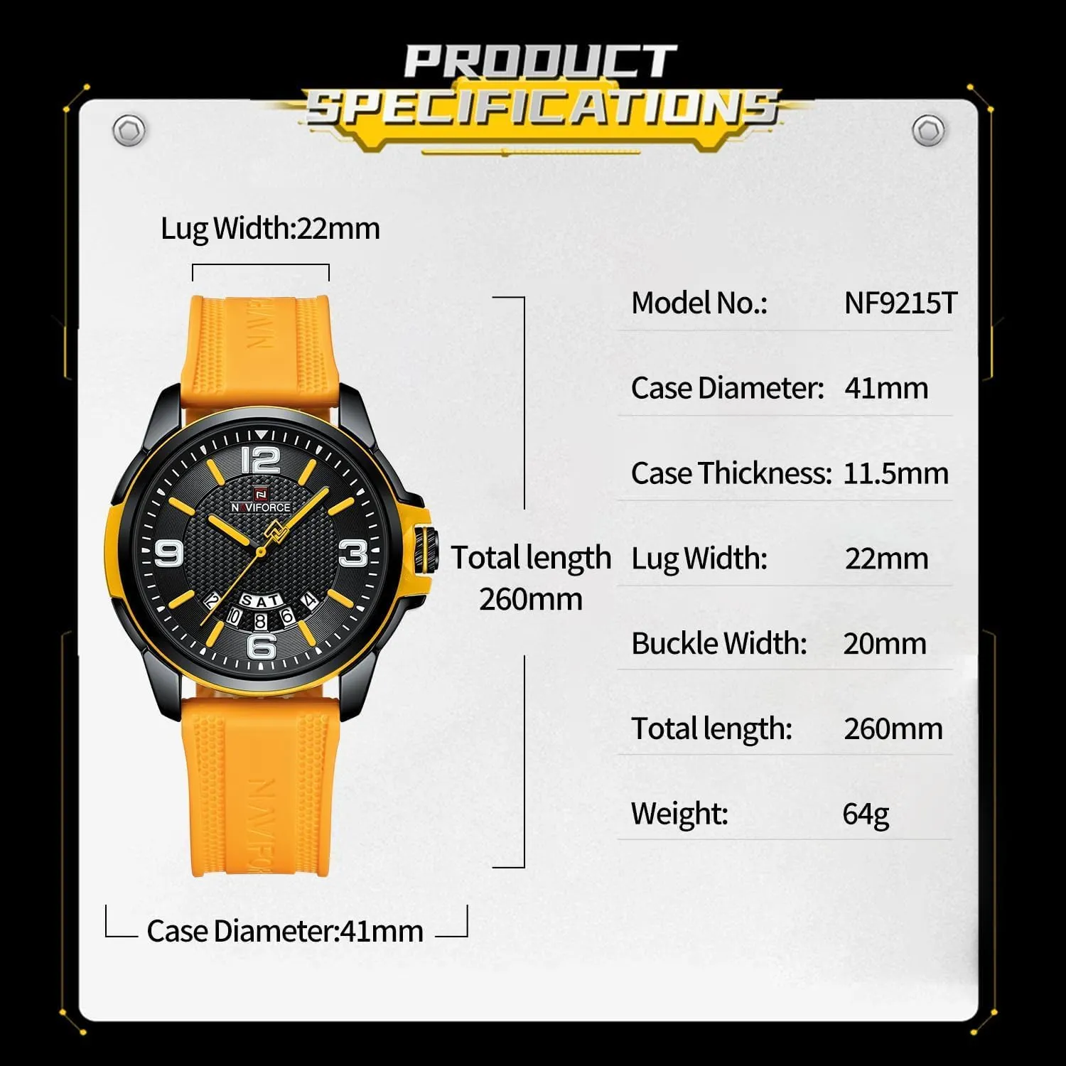 Unisex Wristwatch,Silicone Strap honor tail mechanize NAVIFORCE Waterproof Watch for Men Women, Analog Auto Date Military Sports 