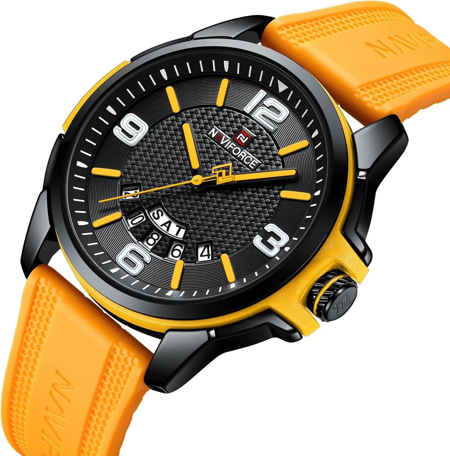 Unisex Wristwatch,Silicone Strap honor tail mechanize NAVIFORCE Waterproof Watch for Men Women, Analog Auto Date Military Sports 