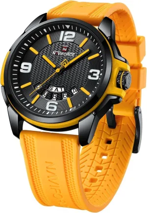 Unisex Wristwatch,Silicone Strap honor tail mechanize NAVIFORCE Waterproof Watch for Men Women, Analog Auto Date Military Sports 