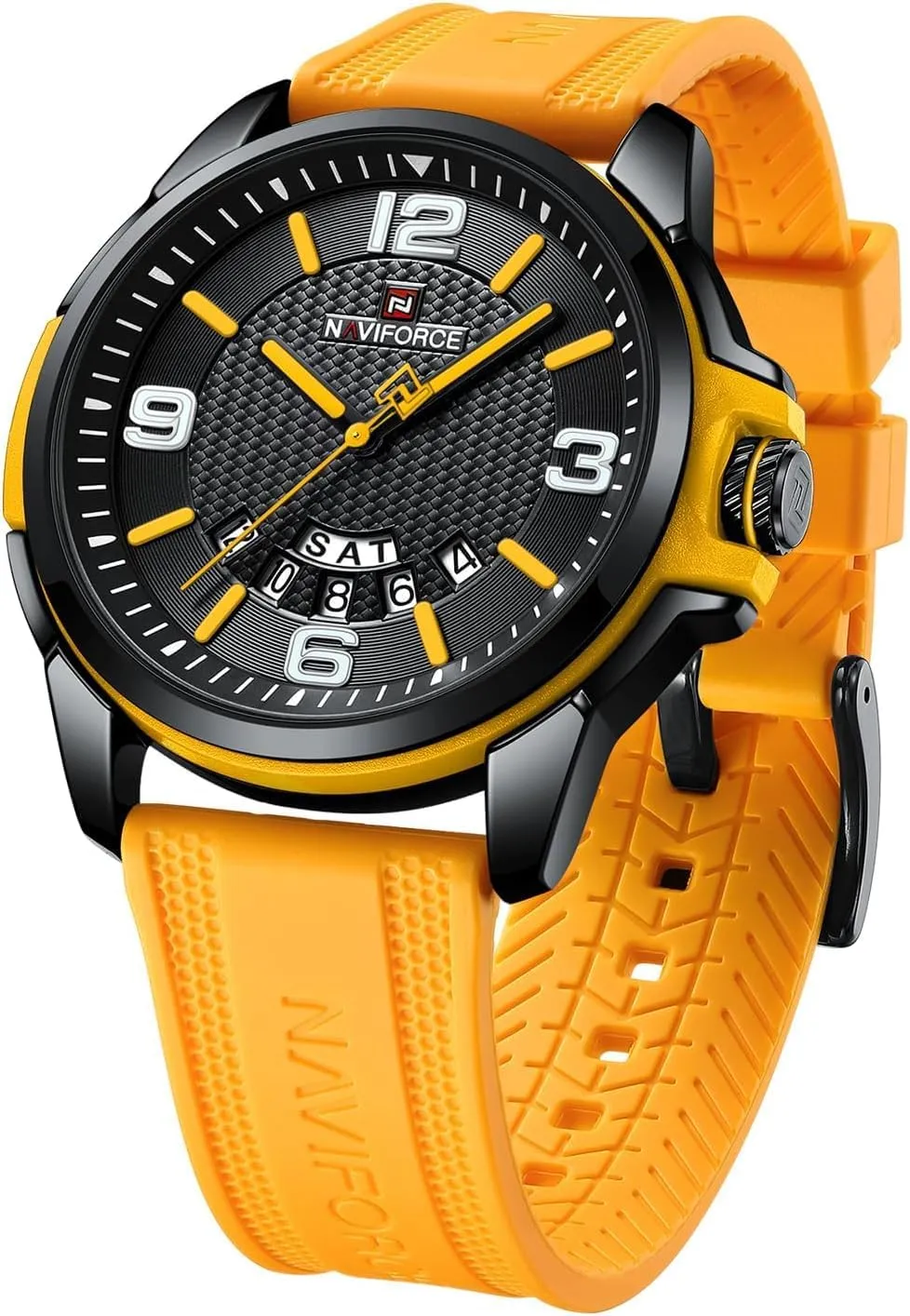 Unisex Wristwatch,Silicone Strap honor tail mechanize NAVIFORCE Waterproof Watch for Men Women, Analog Auto Date Military Sports 