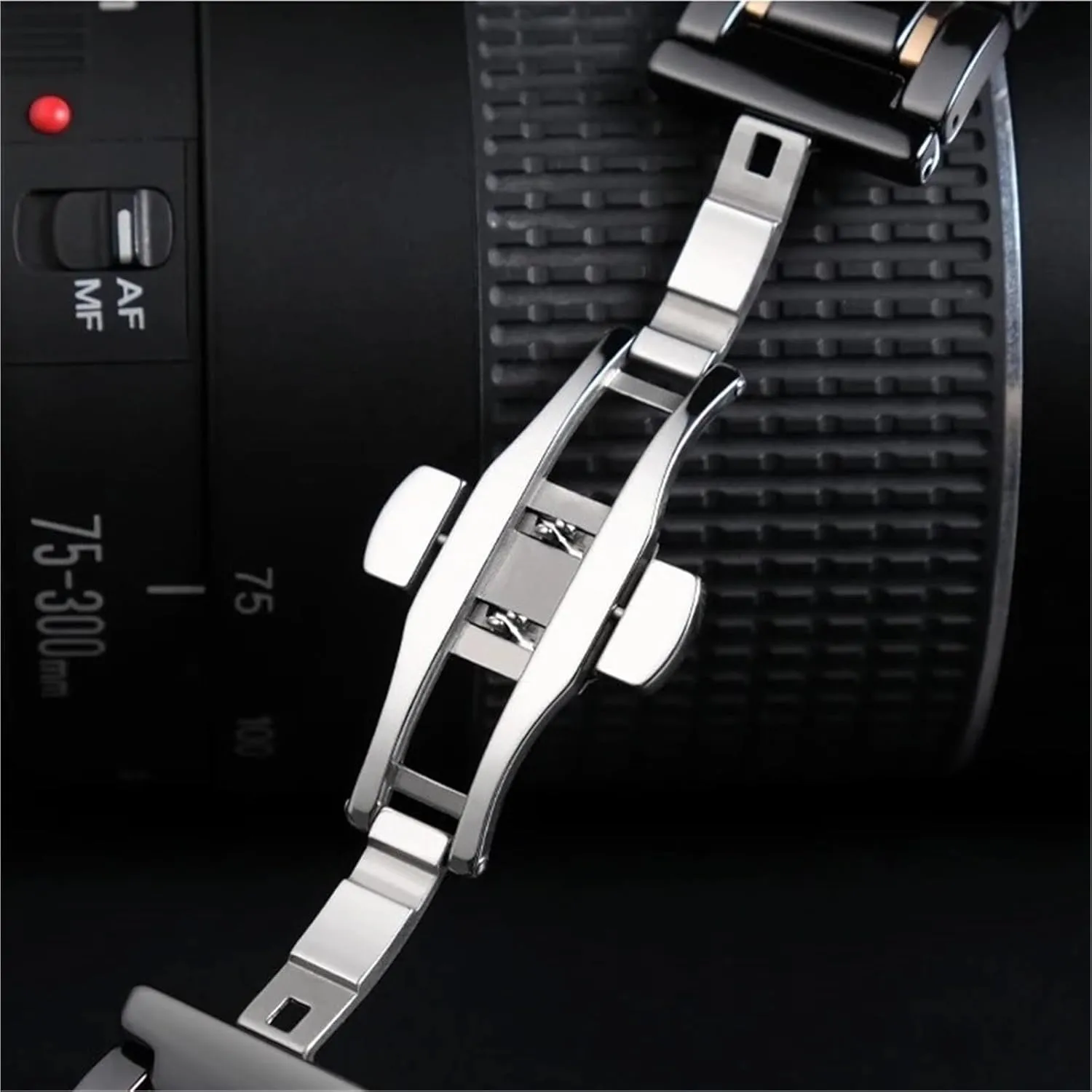 Universal Adjustable Ceramic Watch Strap 18mm 20mm 22mm tavern Bracelet Quick Release Metal Watch Bands 