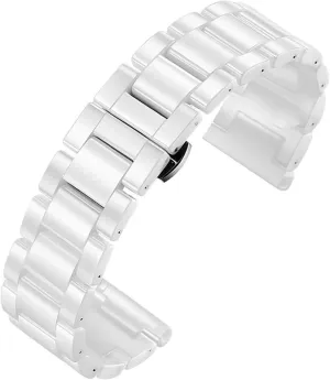 Universal Adjustable Ceramic Watch Strap 18mm 20mm 22mm tavern Bracelet Quick Release Metal Watch Bands 