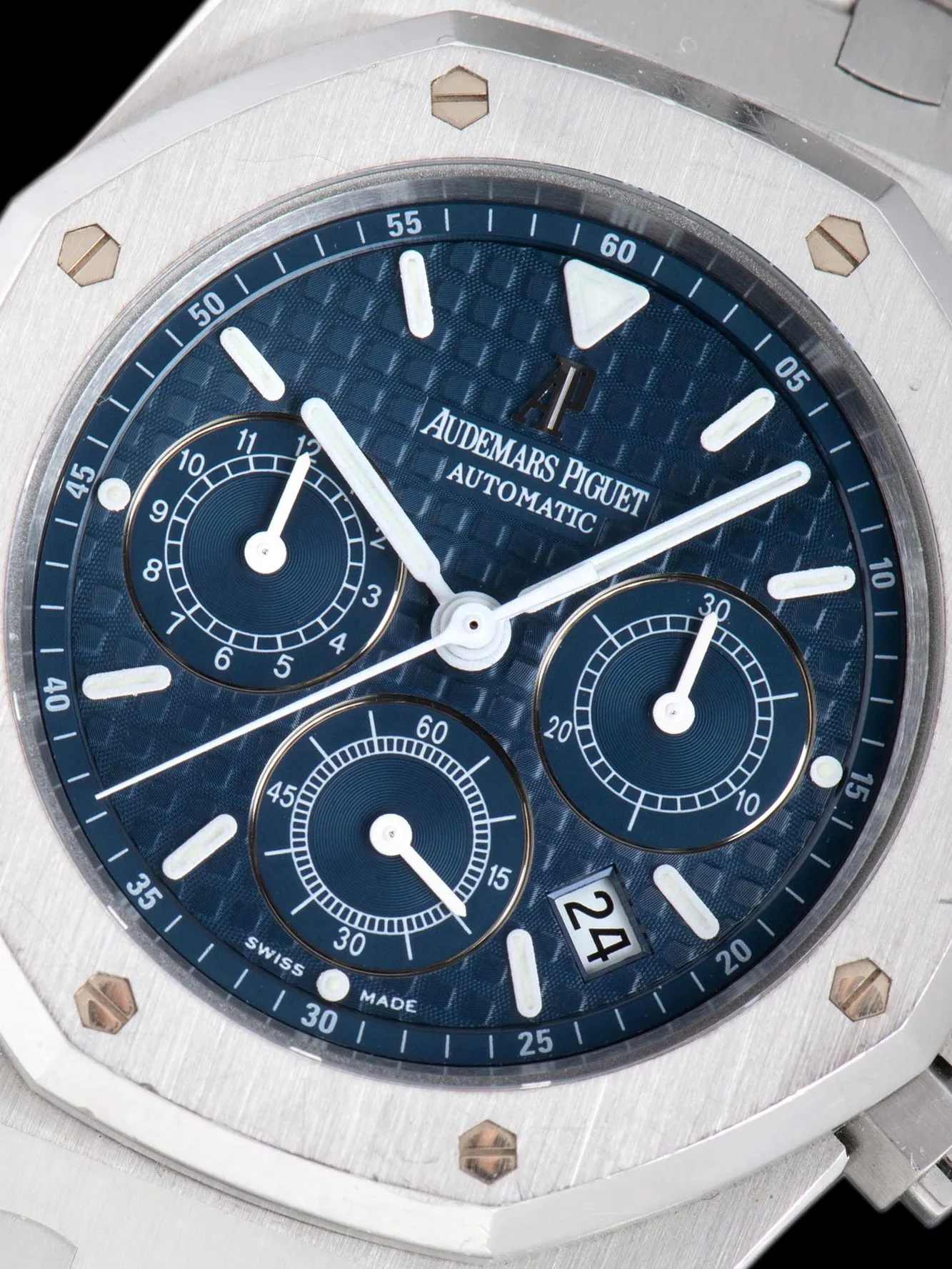*Unpolished* 2003 Audemars Piguet Royal Oak Chronograph (Ref. 25860ST) Blue "Kasparov" Dial W/ Papers