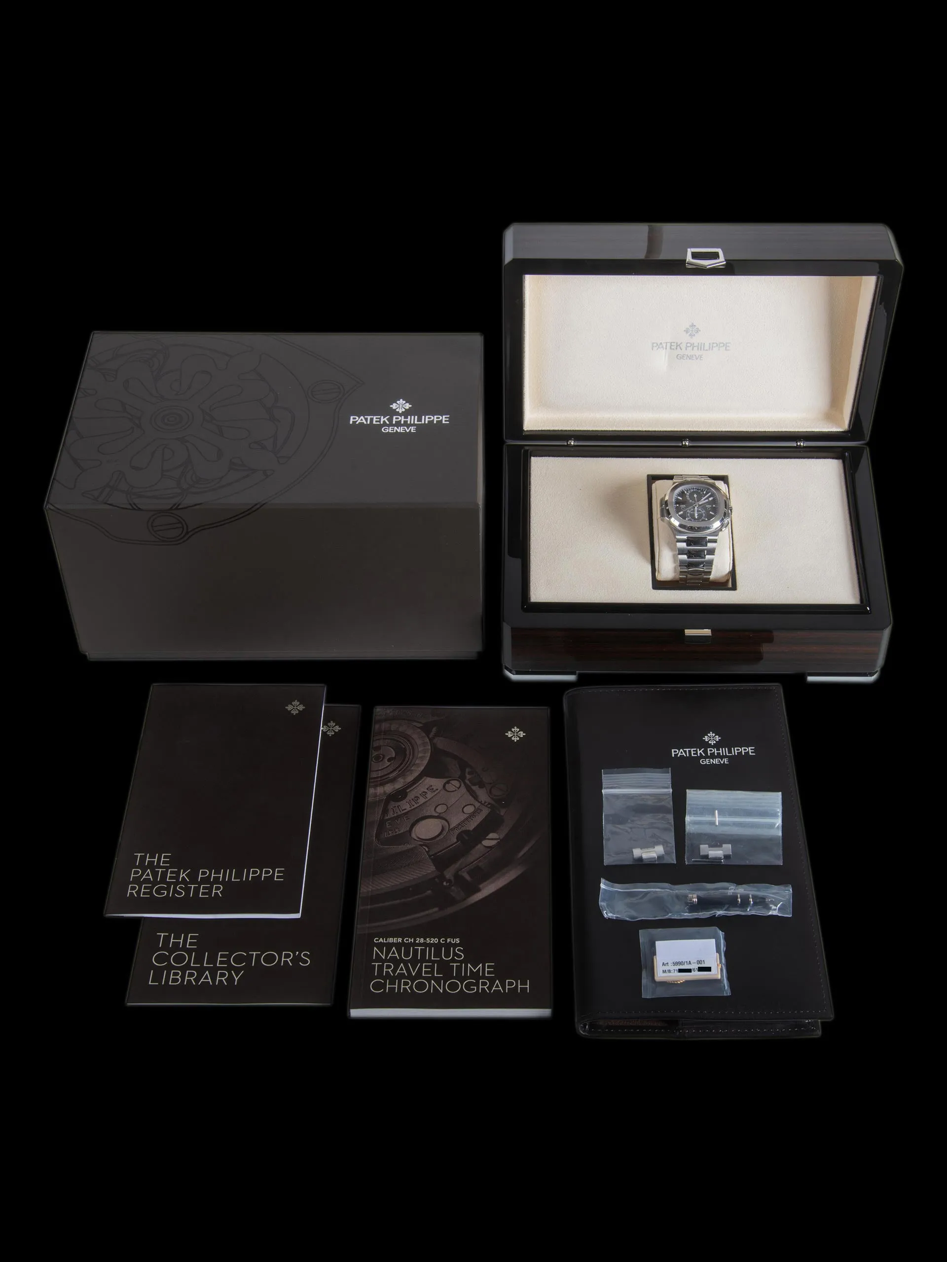 *Unpolished* 2019 Patek Philippe Nautilus Travel-Time Chronograph (Ref. 5990/1A) Grey Dial W/ Full Set