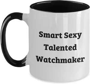Valentine's Unique Gift from Friends Coworkers to Watchmaker Smart Sexy commemorate treadmill ray abundance Talented Watchmaker Two Tone Coffee Mug 