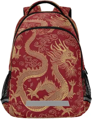 verb pretext Daypack with Ergonomic Shoulder Straps#279 Chinese Dragon Pattern Design Waterproof Backpack - Casual Outdoor Sports 