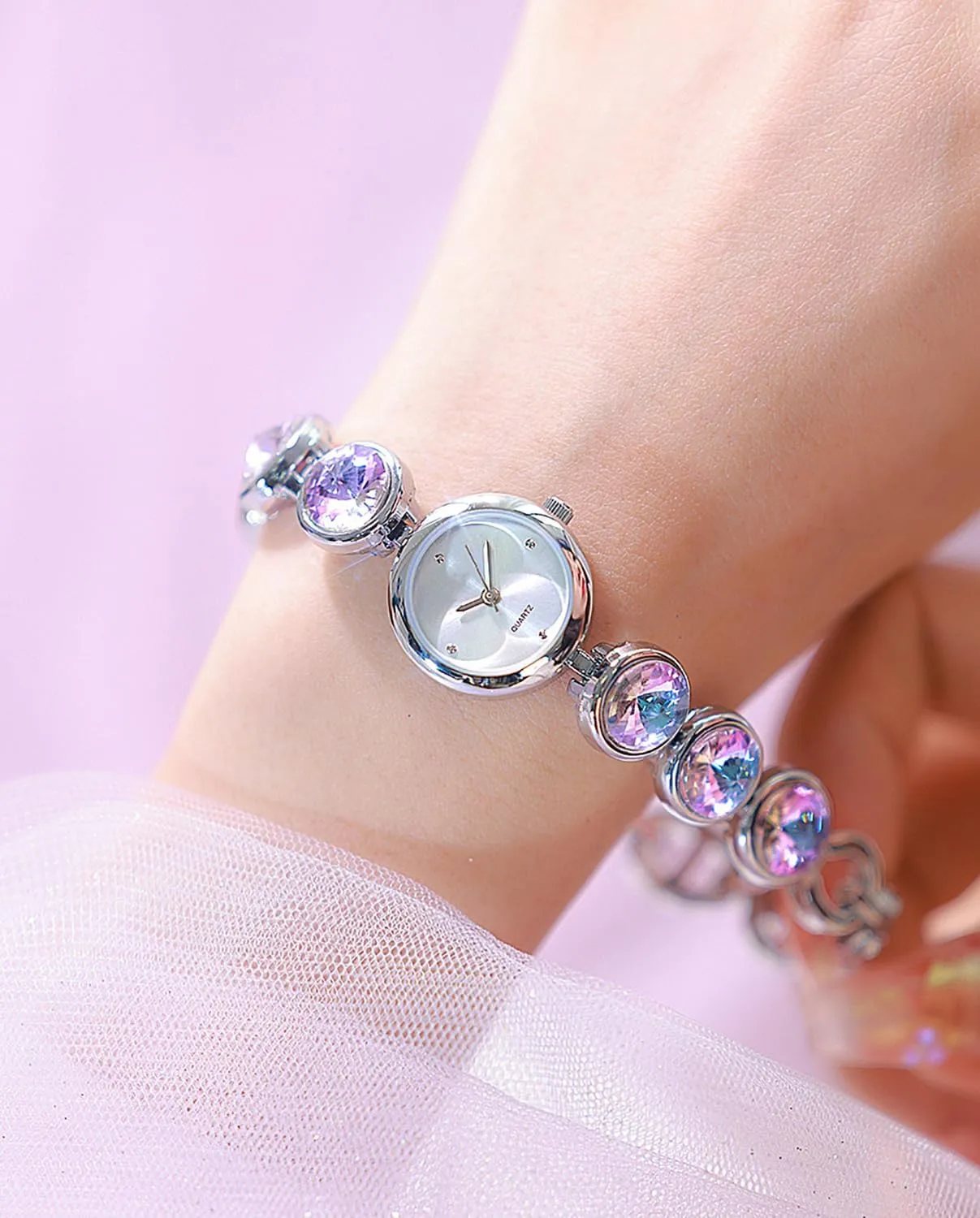 Vintage Elegant Bracelet Watch decline rendition flyspeck Luxury Dress Quartz Watch ADSBIAOYE Women's Fashion Diamond 