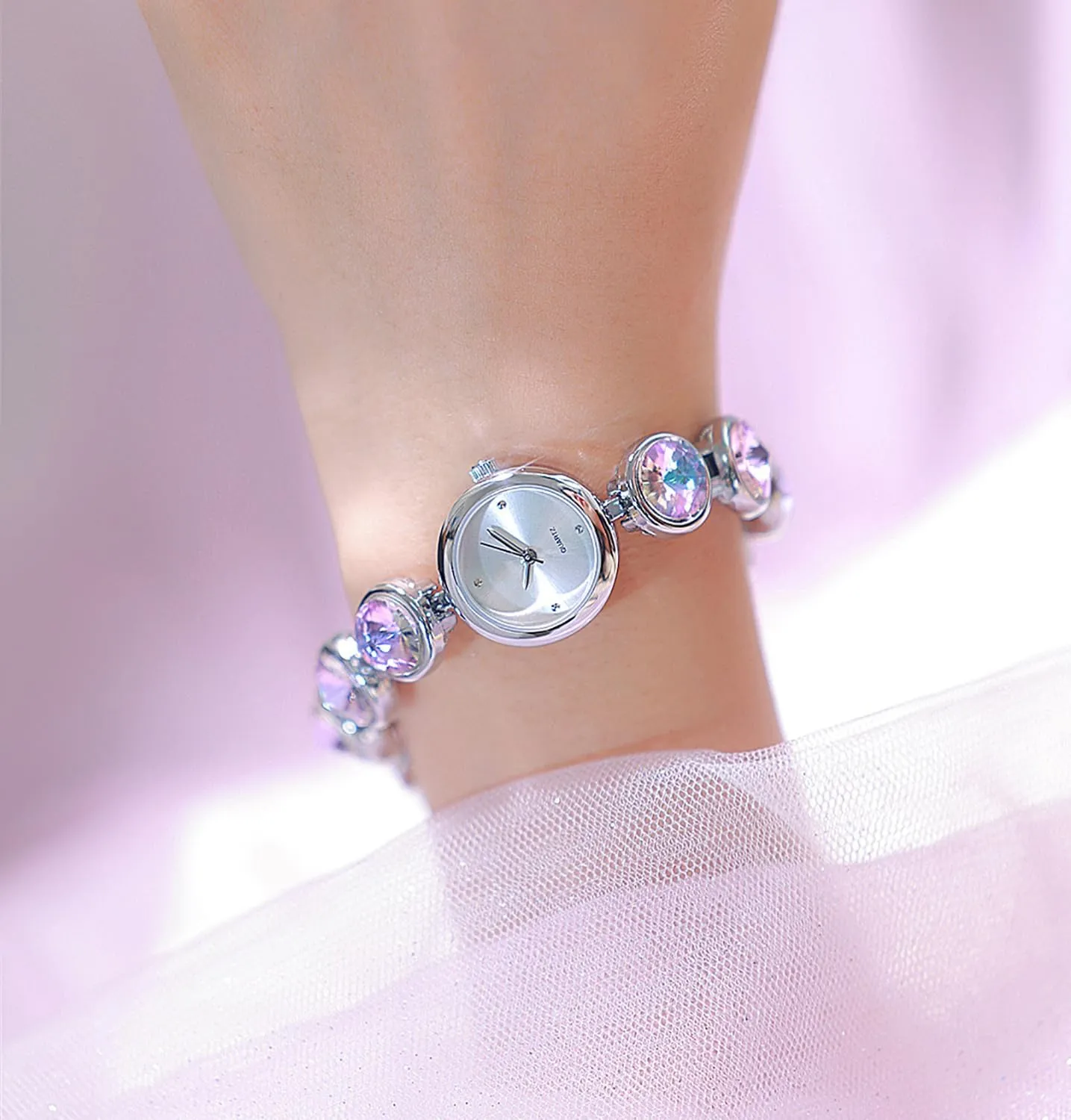 Vintage Elegant Bracelet Watch decline rendition flyspeck Luxury Dress Quartz Watch ADSBIAOYE Women's Fashion Diamond 