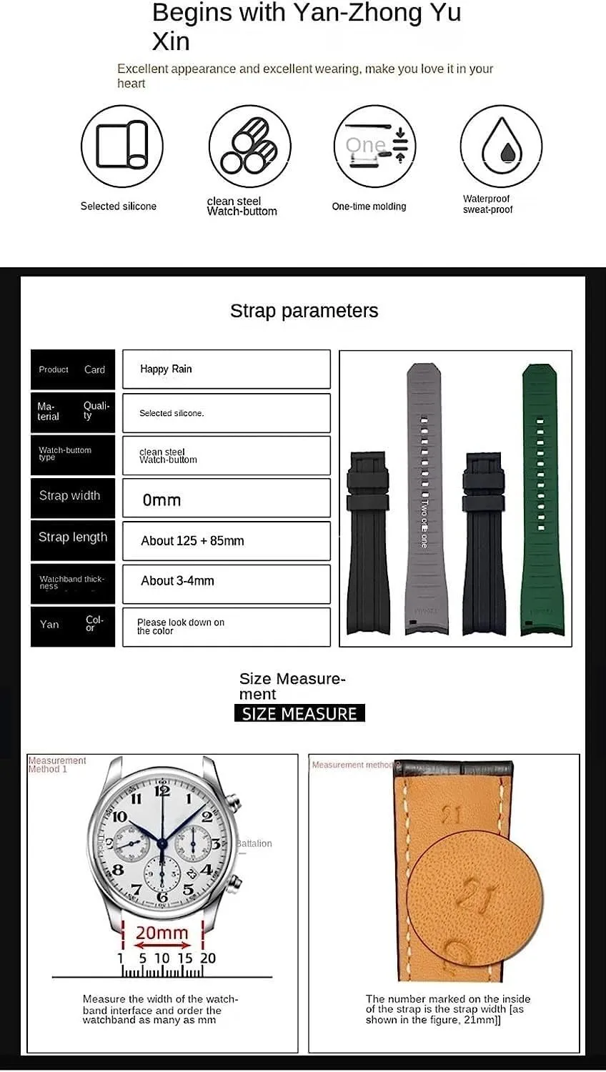 Watch Accessories 20mm 22mm Double color Silicone Strap For Citizen Arc Mouth Watchband protective brief precarious Bracelet 